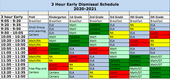 School Start & Dismissal Times / Home